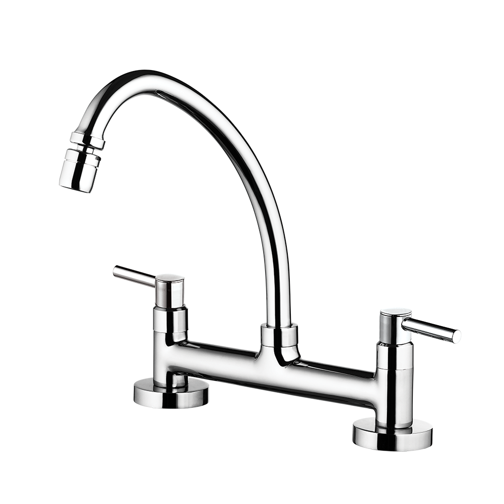 Kitchen deck mount mixer faucet - Movable spout - DN 15 1/2